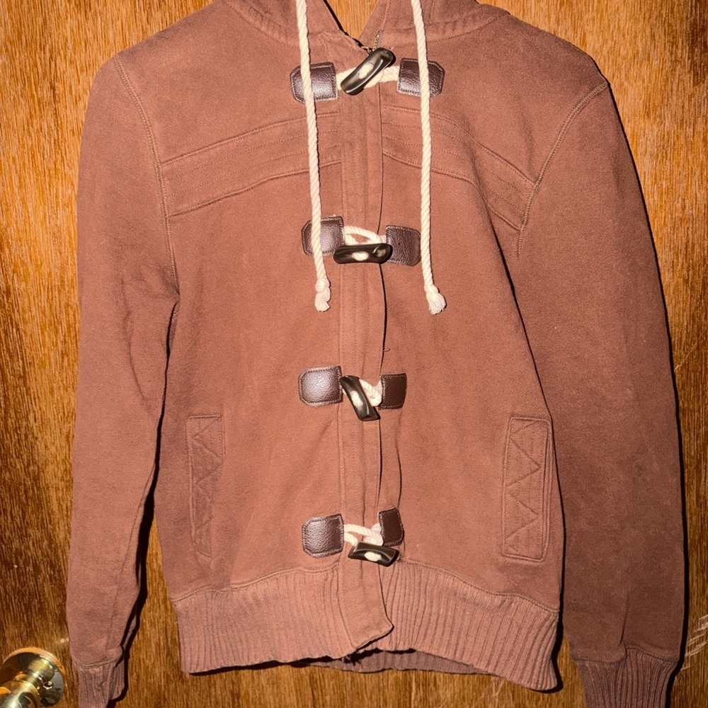 Old Navy Brown Toggle Zip Up Jacket